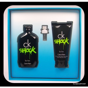 CK1 SHOCK FOR MEN, 100ML EDT SPRAY AND AFTERSHVE BALM