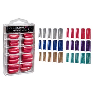 Royal 100 glitter nail tips