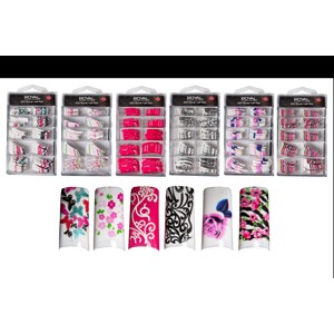Royal 100 floral nail tips