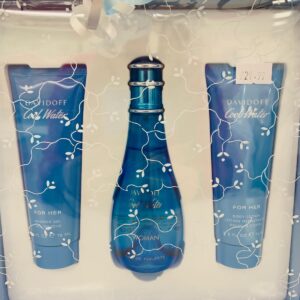 Davidoff Cool Water Woman Gift Set 100ml EDT + 75ml Body Lotion + 75ml Shower Breeze